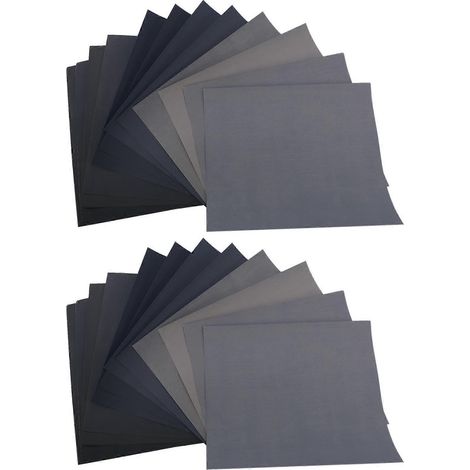 Feuilles de papier abrasif pour polissage et ponçage de haute précision, à utiliser à sec ou à l'eau, grains 1500, 2000, 2500, 3000, 5000 et 7000. (1/5)