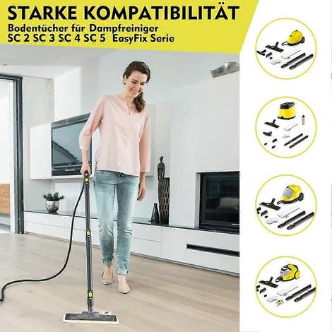 Zubehörset für Kärcher Dampfreiniger EasyFix SC 2, SC 3, SC 4, SC 5: Wischmopp, Bürste, Düse (1/5)