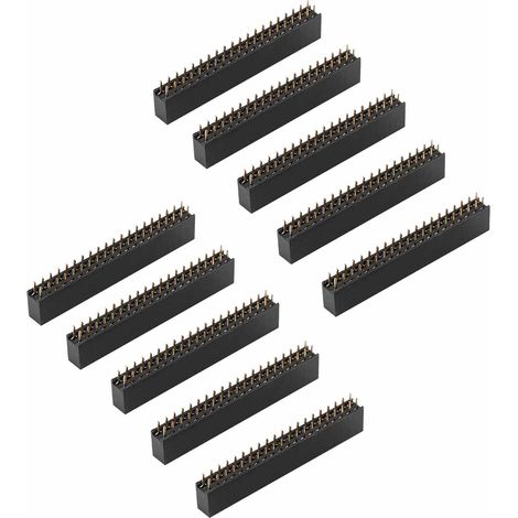 Lotto di 10 connettori femmina, 2x20 connettori a 40 pin, 2,54 mm per scheda PCB Raspberry Pi (1/5)