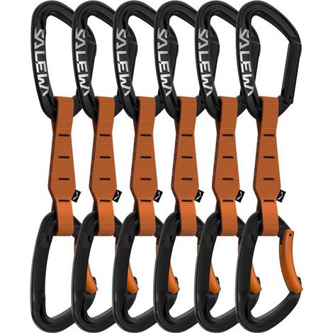 Salewa Ortles STR/BNT 6er-Pack Unisex-Karabiner schwarz 00-00000720100443
