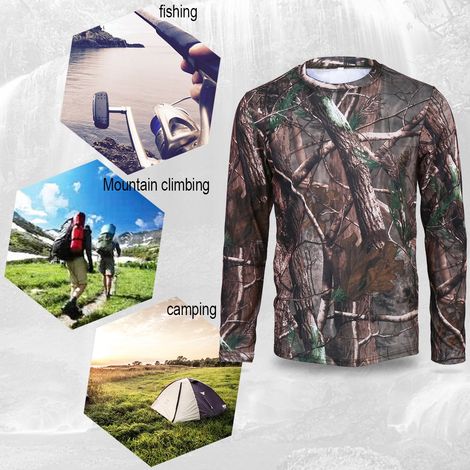 T-shirt Homme Sport Respirant Manches Longues pour Randonnée et Fitness (Taille XL) (1/2)