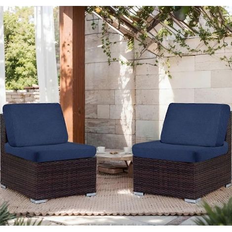Housses de coussins imperméables pour l'extérieur, housses de coussins imperméables pour chaises de patio (1/4)
