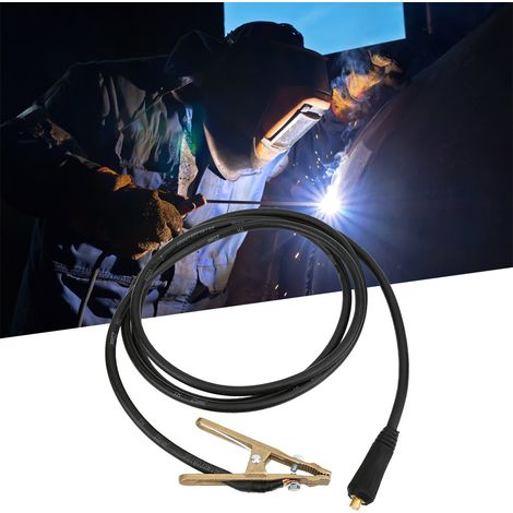 Pince de masse en laiton pour soudage TIG 260 A, compatible avec les postes de soudage MMA à l'arc, 3 mètres, 25 mm² (1/5)