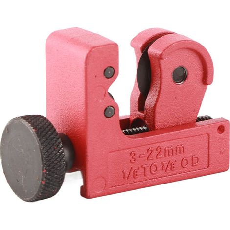 Mini coupe-tubes réglable pour tuyaux en cuivre, aluminium et PVC de 3 à 22 mm (1/5)
