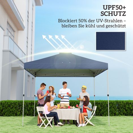 Abri de jardin de rechange, imperméable UV50+ avec 8 orifices d'évacuation, 3 x 3 m, bleu (1/4)