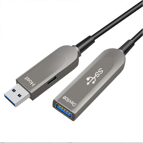 Câble à fibre optique USB 3.0, 10 Gbit/s, compatible avec les câbles d'extension USB 3.0 AOC, rétrocompatible avec l'USB 2.0, compatible avec les boîtiers de disques durs, les appareils photo numériqu (1/5)