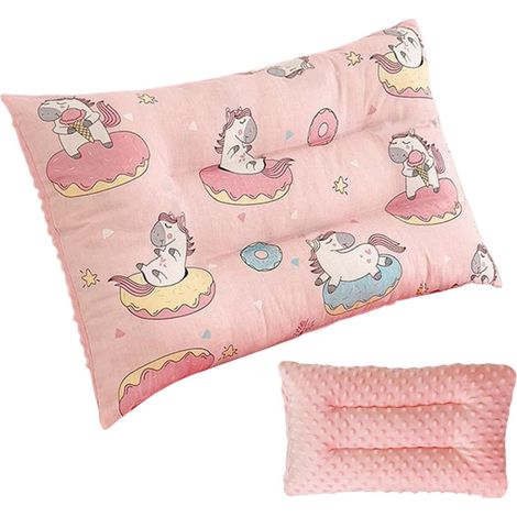 Oreiller Enfant - Oreiller Bébé Motif Dessin Animé,Coussin Moelleux Décoratif Mignon pour Lit Canapé Siège Auto Voyage Décoration (1/5)