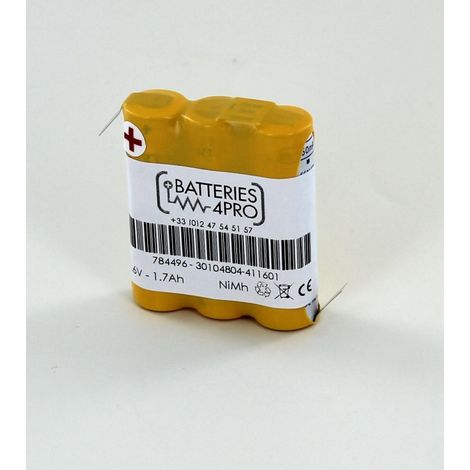 Batterie Saft 3.6V 1700mAh 3VHAA Cote cote + cosses HBG