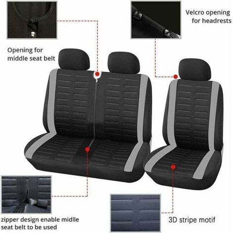 Housse De Siege Avant - Airmesh Et Polyester - Pour Berline Vus Camion Fourgonnette - 2 Sieges (1/4)