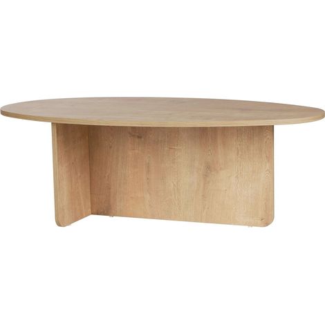 Table basse organique effet Chêne clair 120 cm - Nira (1/5)