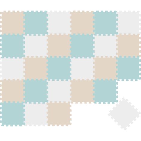 27 Pièces Tapis de Sol Bébé - 30x30 Dalles en Mousse EVA - Carrés Puzzle Enfant (1/5)
