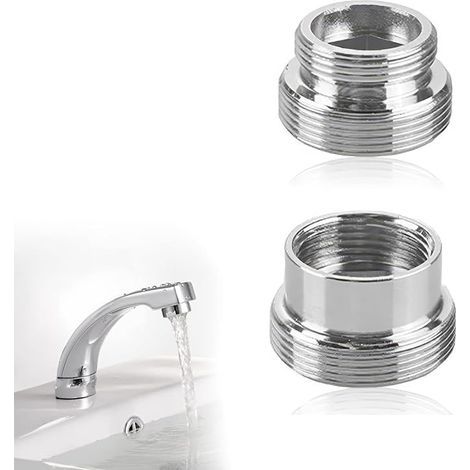 Adaptateurs de Robinet en Argenté,16mm à 22mm/22 mm à 16 mm Adaptateur de Robinet,Connecteur Aérateur de Robinet Adaptateurs de Filetage pour Robinet