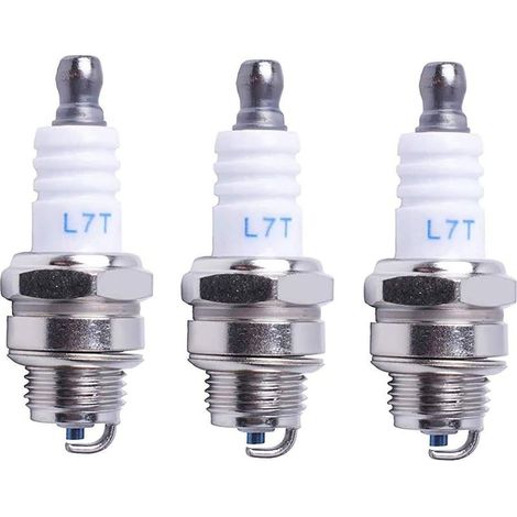 Bougie d'allumage L7T Tronçonneuse Tondeuse à gazon Petit Moteur Accessoire Pièces Compatible avec STIHL Hus-qvarna Rep NGK BPMR7A 4626 Equivalence RCJ6Y Champion Bosch WSR6F,Pack de 3 (1/5)