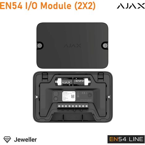 124591 - Fire & Life Safety EN54 - EN54 I/O Module (2X2) - Ajax EN54 I/O Module (2X2) - colore black - Ajax fire & life safety EN54