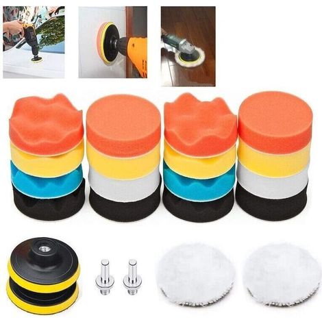 Éponge de Polissage 22Pcs Éponge de Polissage pour Voiture avec Kit d'Adaptateur pour 3-inch Polissage de Polissage de Voiture Polissant (1/5)