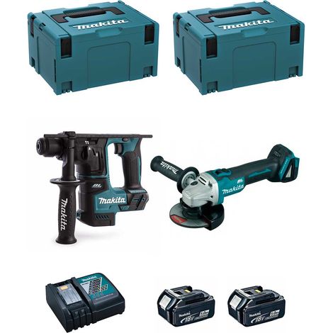 MAKITA Kit DLX2125TJ1B (DGA504 + DHR171 + 2 x 5,0 Ah + DC18RC + 2 x MAKPAC 3) (1/5)