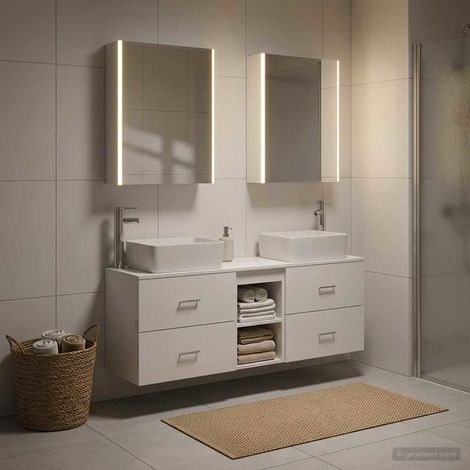 vidaXL Juego de muebles de baño 5 uds. Blanco (1/5)