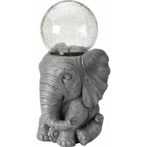 Smardtv Solarleuchte Elefant mehrfarbig und weiß 42,42 cm