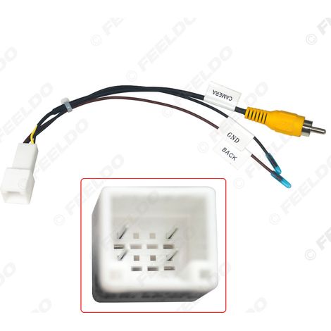 Compatible avec le nouveau câble de conversion pour caméra de recul 8 broches Toyota, le câble de marche arrière 8 broches et le câble de prise de caméra de recul.