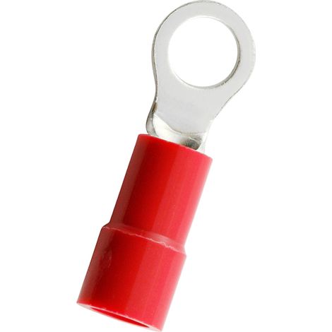 Cosses à œillet RS PRO, Isolée, Rouge, 1.5mm², M4, 6.6mm