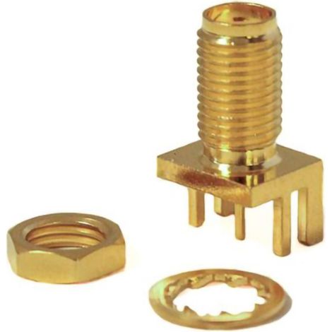 Mueller Electric BU-1420701871 Spina adattatore Presa SMA - Circuito stampato diritta Ottone