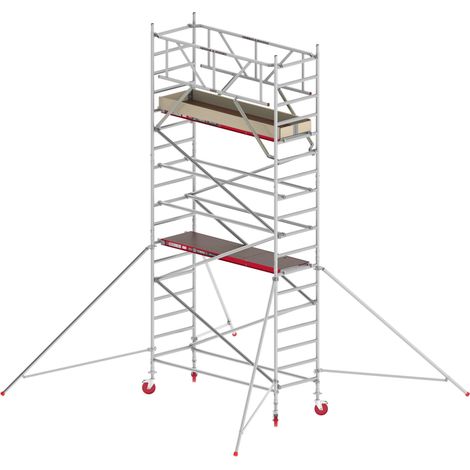 Altrex Fahrgerüst RS Tower 41 PLUS Aluminium ohne Safe-Quick® mit Holz-Plattform 6,20m AH breit 0,90x2,45m