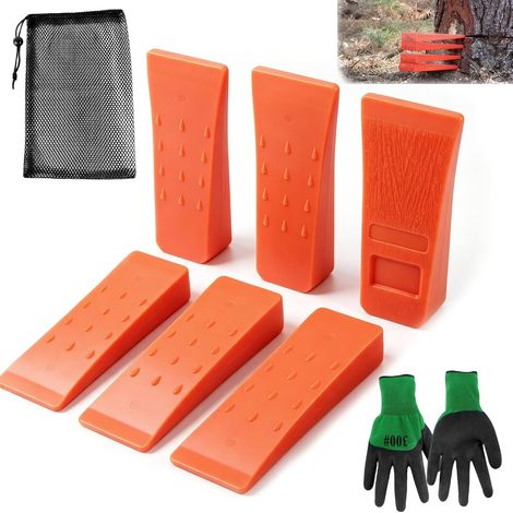 Cales D'abattage pour Tronçonneuses, Lot de 6 Coin pour Fendre Le Bois (1/5)