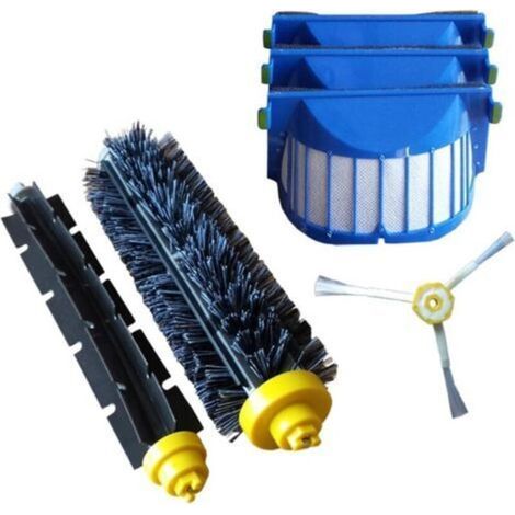 Kit di manutenzione compatibile con gli aspirapolvere robot iRobot Roomba serie 600: set di spazzole + 3 filtri + spazzola laterale (1/5)