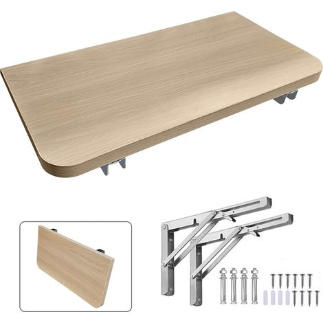 Pliable Etagere Murale Bois Peut Porter 50kg Cuisine Salon Chambre à Coucher Salle de Bain Etagere Flottante Murale (1/5)