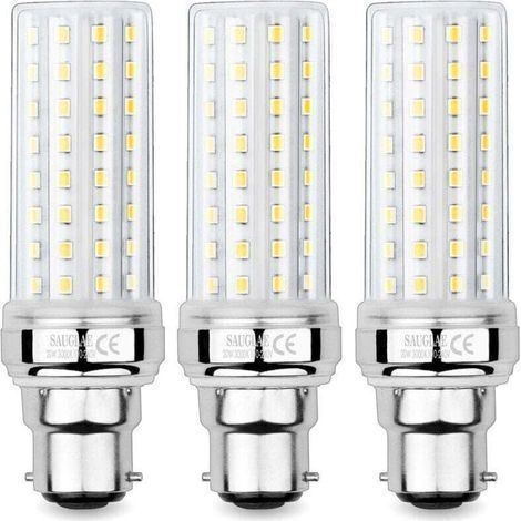 Ampoules LED épis de maïs 20 W, équivalent à une ampoule à incandescence de 150 W, 2 300 lm, blanc chaud 3 000 K, culot à baïonnette B22, lot de 3 (1/4)
