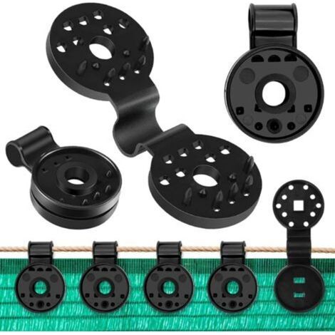 100 Pièces Clips Plastiques pour Toile d'Ombrage, Clips de Fixation Brise Vue, Clip Spécial avec Oeillet pour Toile, Pergola, les Serres et la Protection Solaire Attache Bache (1/4)