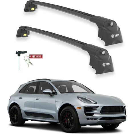 TURTLE kompatibel mit Porsche Macan 2014-2025 Dachträger Air2 Schwarz (1/5)