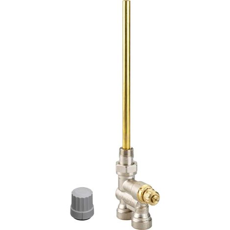 Danfoss – Vanne lance pour robinet radiateur – Raccord filetage mâle et femelle 1/2" – 2 tuyaux en bas – Usage professionnel (1/2)