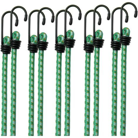 10x Tendeurs élastiques en Caoutchouc, tendeurs Bagage Extension 75cm