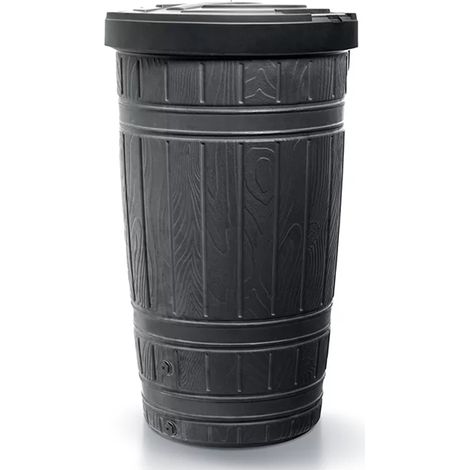 PROSPERPLAST Réservoir d'eau de pluie WOODCAN 265L 64,8 x 64,8 x 112,8 cm, noir (1/5)