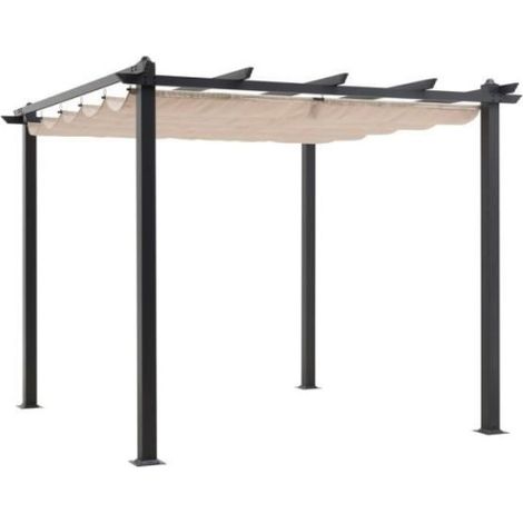 Pergola en aluminium CORDOBA - Beige - 3 x 3 m (1/5)