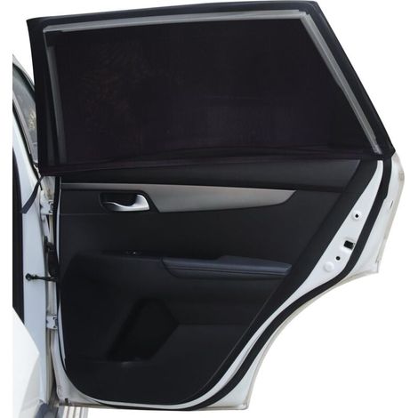 Pare Soleil Voiture Bébé, Protection UV Maximale pour Bébés Enfants et Animaux Domestiques Installation Facile 2 Pcs Pare-Soleil Compatibles avec la Plupart des Véhicule Noir (L) (1/4)