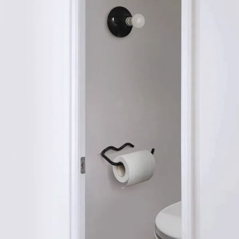 Porte-essuie-tout Dopamine (noir), porte-serviettes en acier inoxydable, porte-essuie-tout multifonctionnel et créatif pour salle de bain, support de rangement pour serviettes (1/5)