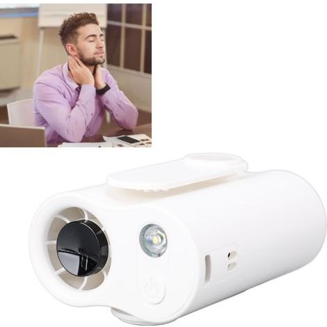 Tragbarer, wiederaufladbarer Ventilator, USB-LED-Gürtelventilator, 5 Geschwindigkeitsstufen, faltbar, leise, Lieferung in 1 Stück (1/5)