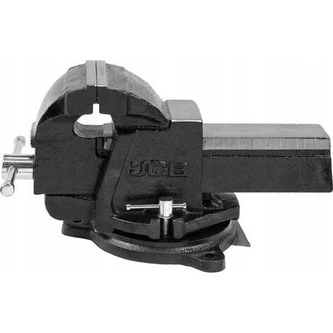 Tornillo de banco giratorio jcb rotating vice 125 mm mandíbulas reemplazables (1/3)