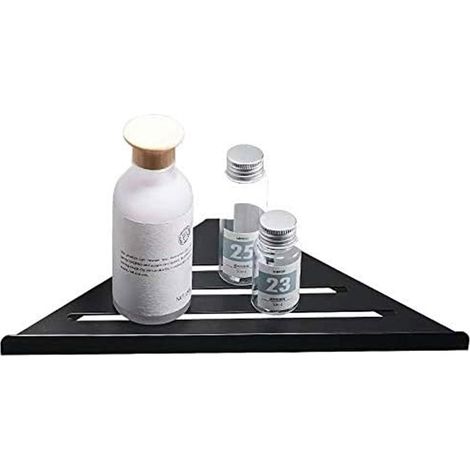 Eckregal aus Edelstahl 304 für Badezimmer, dreieckige Wandhalterung, Eckregal für Dusche, Schwarz (1/5)