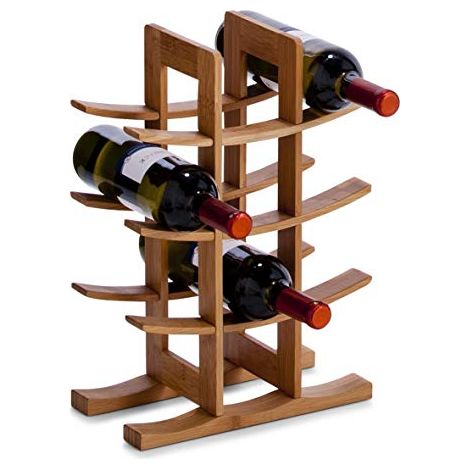 Zeller 13580 Portabottiglie di Vino, Bambú, Beige, 30x16x42 cm (1/4)