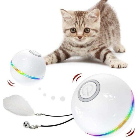 Interaktives Katzenspielzeug für drinnen, 5 cm LED-Leuchtball, 3-teiliges Set (1/5)