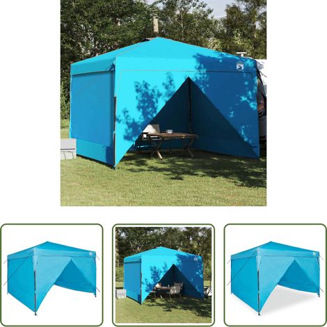 Abri extérieur - Tente à abri Bleu 290 x 290 x 251 cm tissu (1/5)