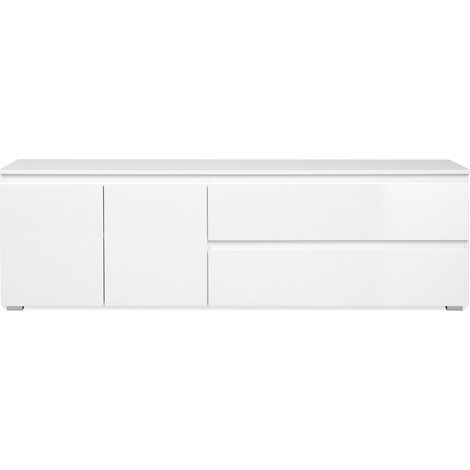 Mueble de TV con 2 puertas, 1 estante y 2 cajones L180 cm - PRETORIA