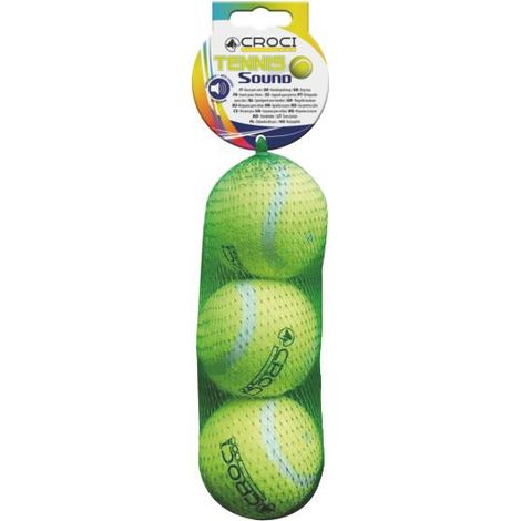 Set 3 pezzi Palla Tennis Sound 6,5 cm confezione da 3 palline per cani