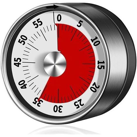 Minuteur mécanique - Chronomètre magnétique de 60 minutes pour la cuisine, la pâtisserie, le sport et les études (1/5)