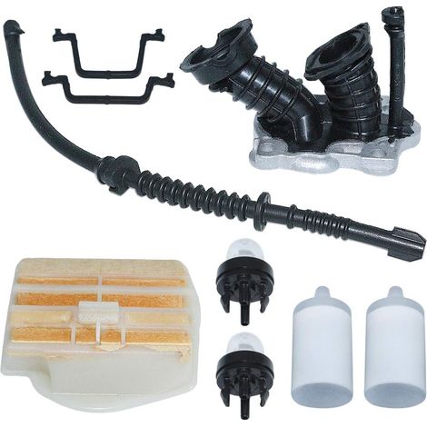 Intake Manifold Pipe Fuel Filter Line Gasket Kit Fit Husqvarna 445 445E 450 450E Chainsaw Replace 544082301,544080803. (1/5)