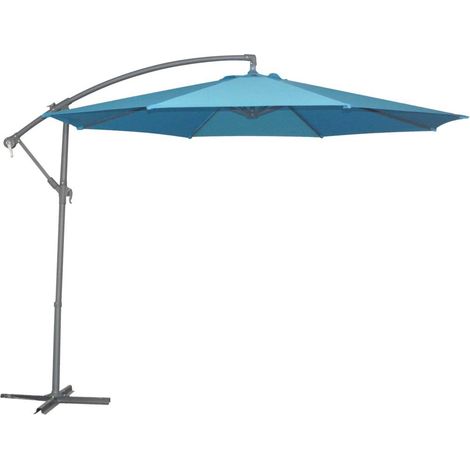 TrendLine Ampelschirm petrol Ø 300 cm mit Kurbel Sonnenschirm Gartenschirm (1/3)