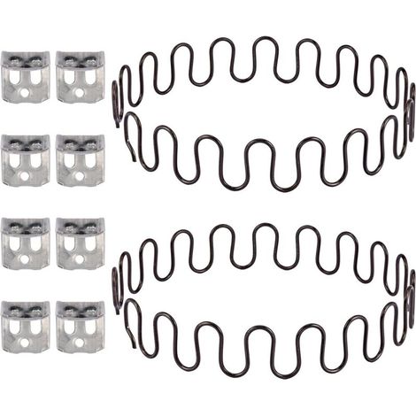 Lot de 2 Ressorts de Rechange pour canapé, 75cm avec 8 Clips en S, 4,0 Fils de diamètre pour canapé, kit de réparation pour siège dans Les Meubles, la décoration intérieure, l'automobile (1/5)